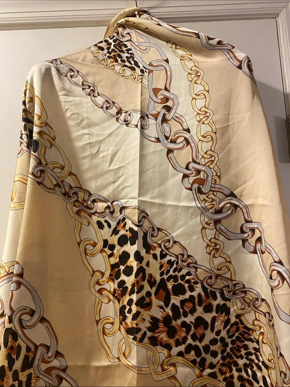 Jessica McClintock Huge Silky Versace Inspired Print Wrap Scarf NWT